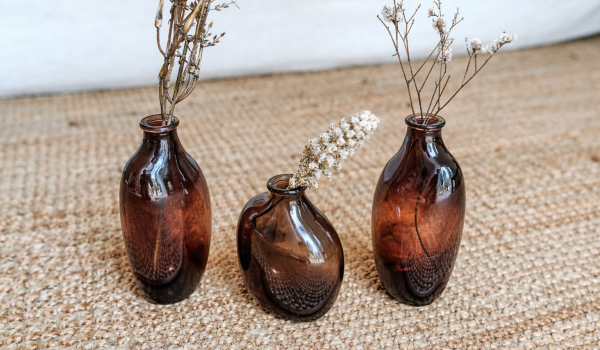 אגרטלים זכוכית חומה