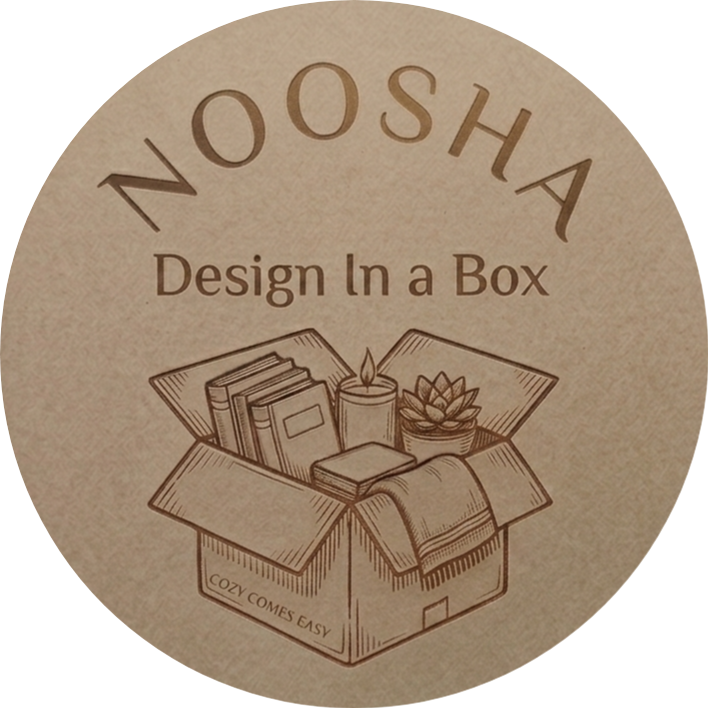 לוגו נושה – Design In a Box, מארזי עיצוב לבית